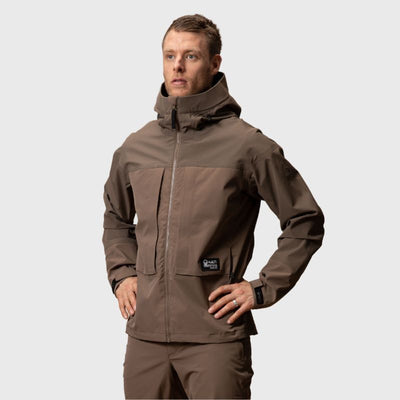 halti hiker men's waterproof outoor jacket brown / halti hiker miesten vedenkestävä takki ruskea