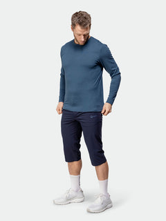halti tuntu merino shirt long sleeves blue