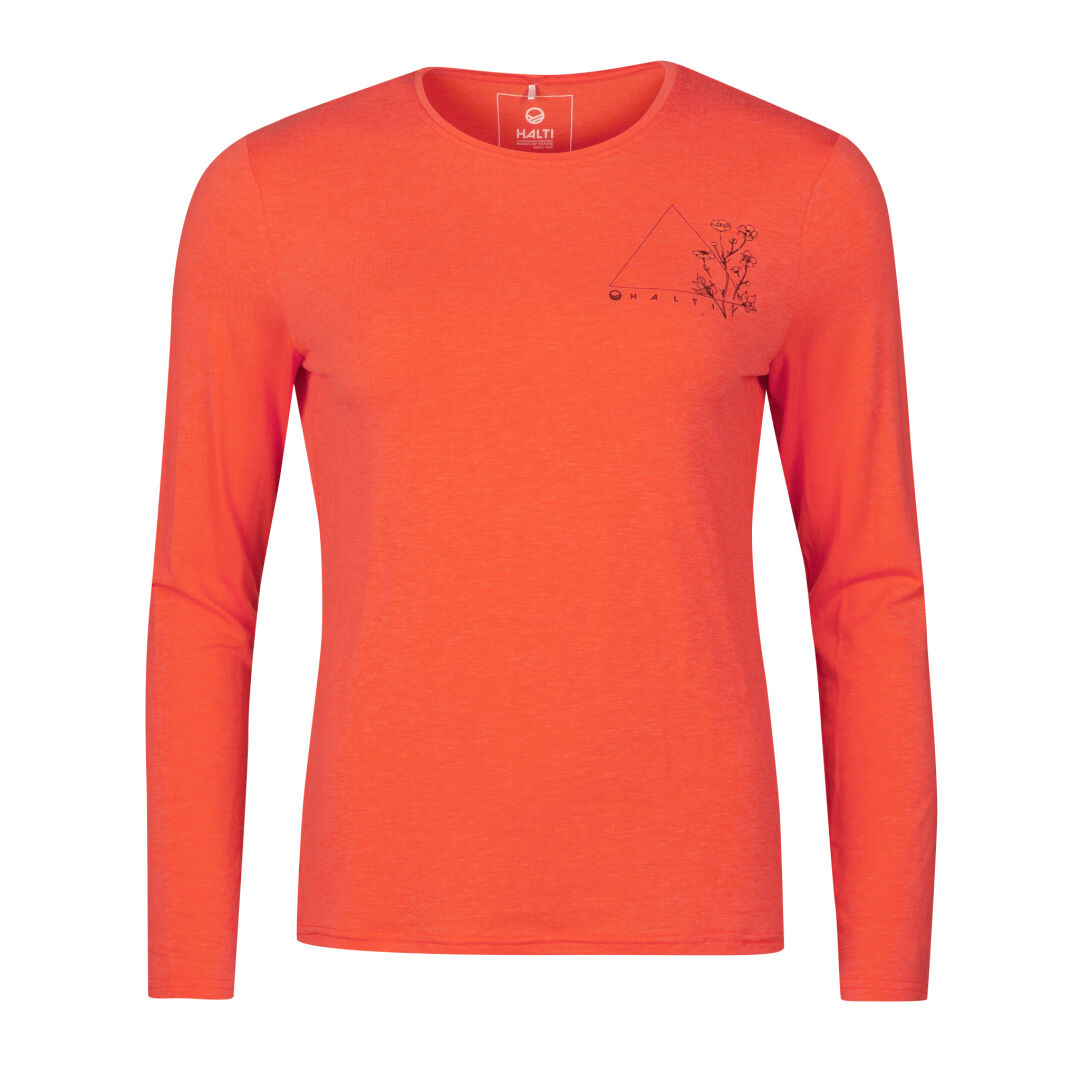 halti tuntu merino shirt women's orange- halti tuntu naisten merinopaita oranssi - halti tuntu merinowolle hemd damen orange- halti tuntuu dam skjorta orange