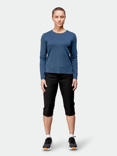 halti tuntu merino shirt long sleeves blue