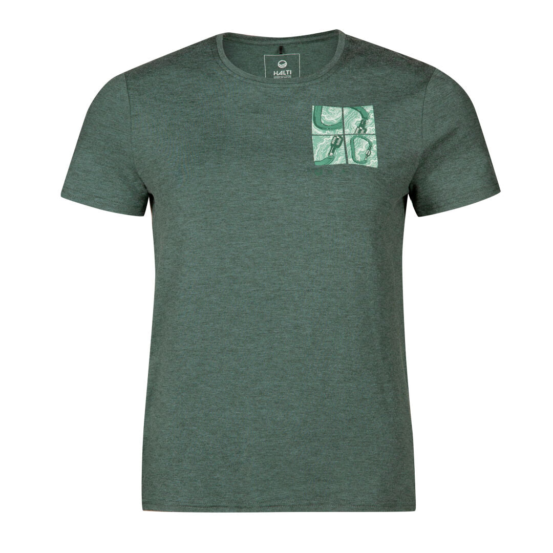 halti tuntu women's merino t-shirt green - halti tuntu naisten merinopaita vihreä - halti tuntu damen merinoshirt grün - halti tuntu merino t-skjorta grön dam