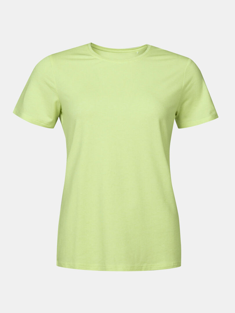Halti Tuntu II Merino T-shirt Women's in light green, merino lyocell blend, short sleeves, crew neck.