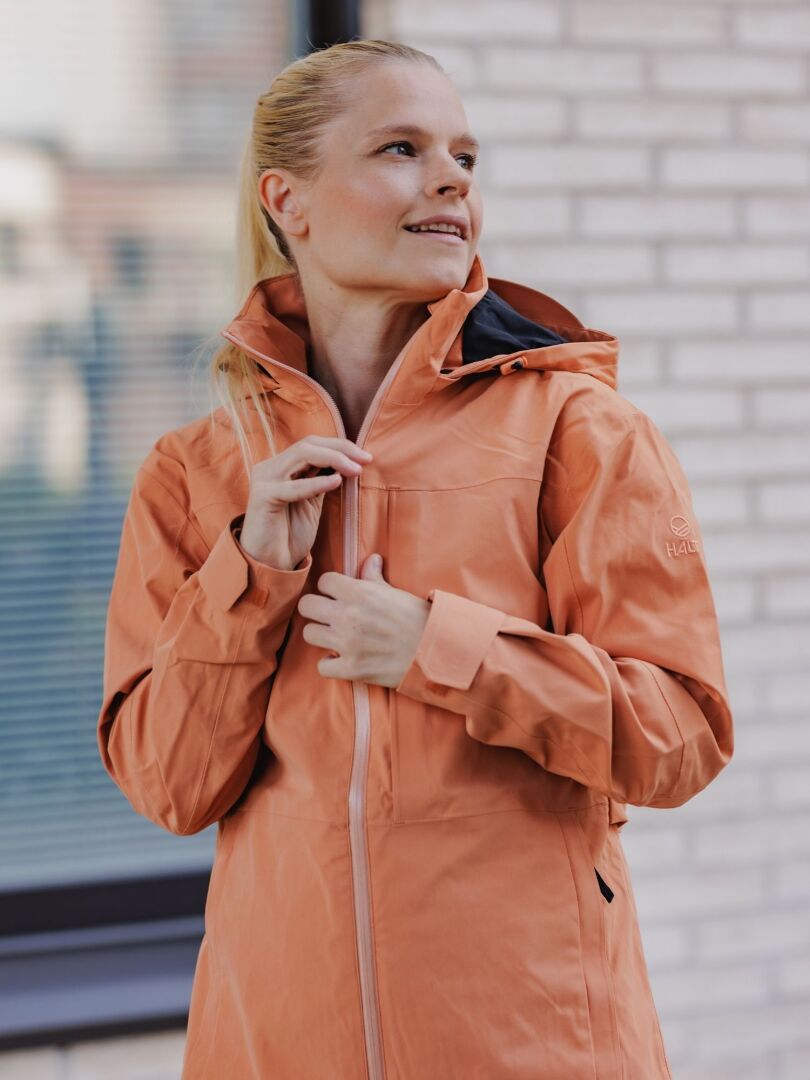 Halti Kallas waterproof parka jacket women's peach