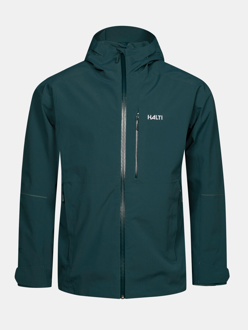 Halti Staala DX Shell Jacket Men’s: durable, breathable, waterproof with hood, zip, pockets & adjustable cuffs.