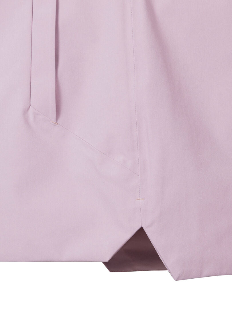 Close-up of the Halti Valaja DX Parka Jacket Women's Plus in light purple with angular seams and a triangular hem vent.