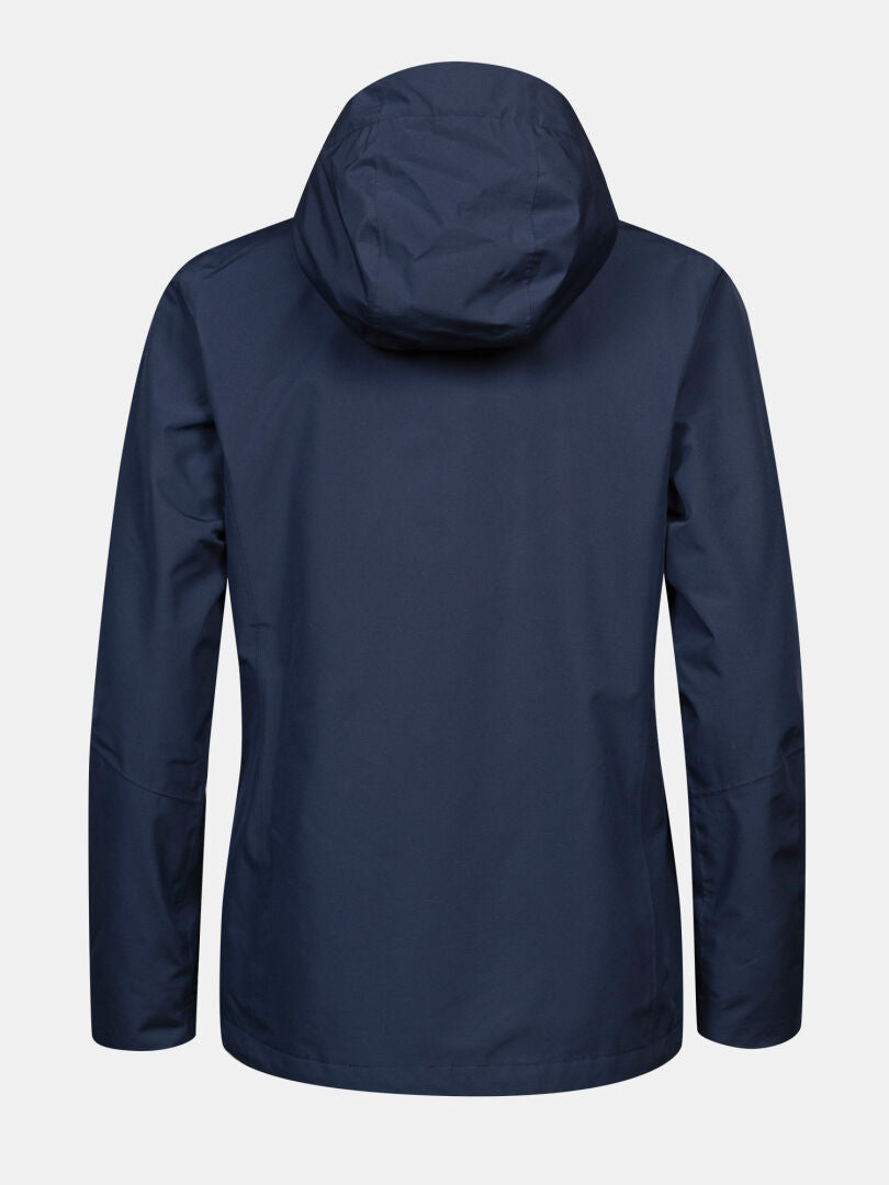 Loito 3-in-1 DX Jacket Women’s by Halti shown from the back, featuring long sleeves and a smooth navy blue fabric.