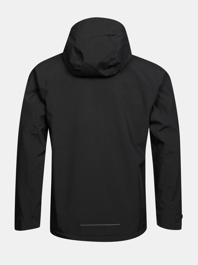 Halti Kaltimo DX Shell Jacket Men’s with hood shown from the back on a plain white background.
