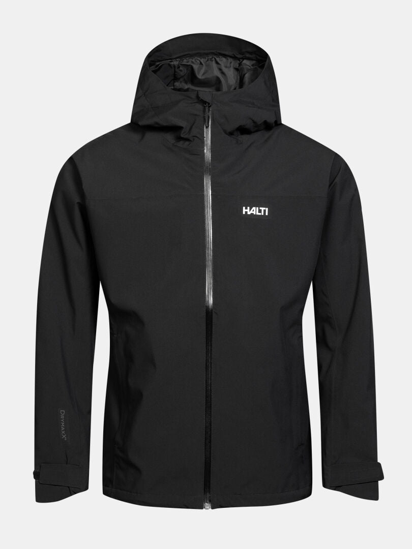 Halti Kaltimo DX Shell Men’s Jacket—breathable, long-sleeve outdoor jacket with front zipper and logo for any adventure.