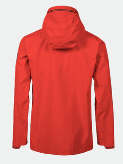 Halti Reissu Mens DX 3L Shell Jacket in red, back view, shown against a plain light background.