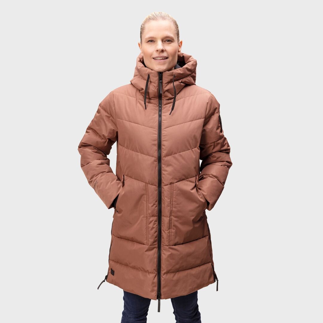 Kallio by Halti Linjat Puffer jacket women's brown - Kallio by Halti Linjat Puffer jacka dam brun - Kallio by Halti Linjat Pufferjacke Damen braun - Kallio by Halti Linjat Puffer takki naisten ruskea