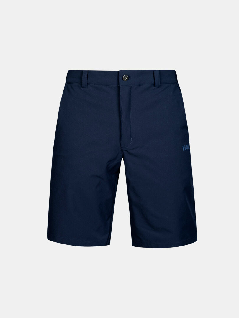 Halti Drive X-stretch Shorts for men: navy blue, belt loops, button & zip fly—ideal breathable summer shorts.
