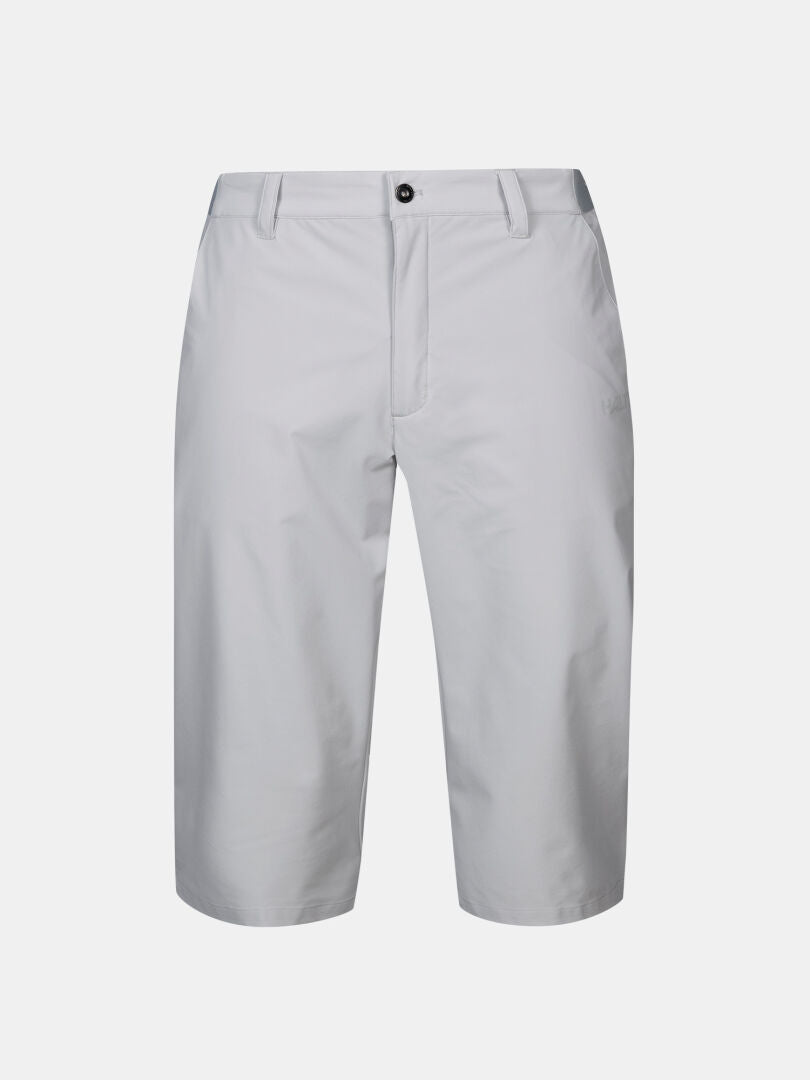 Halti Drive X-stretch Men's capri pants in light gray, knee-length, quick-dry stretch fabric with belt loops.