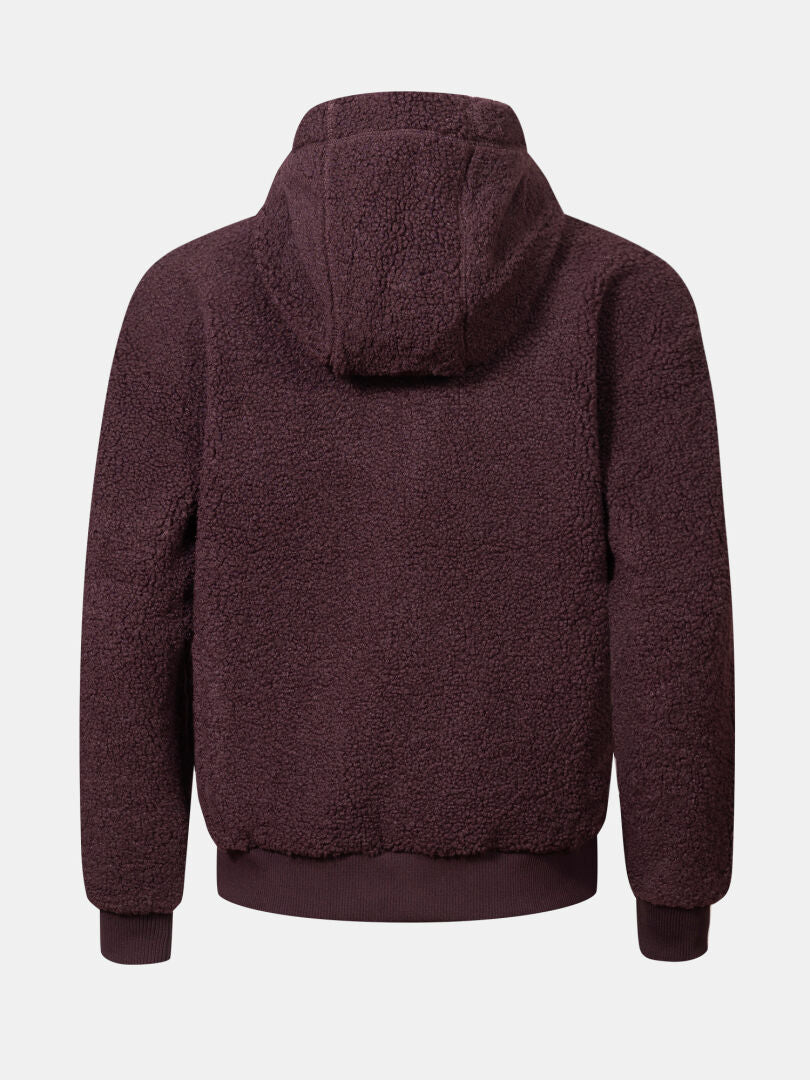 Back view of Halti Lykky Fleece Jacket Women’s with ribbed cuffs—ideal outerwear for cool days.