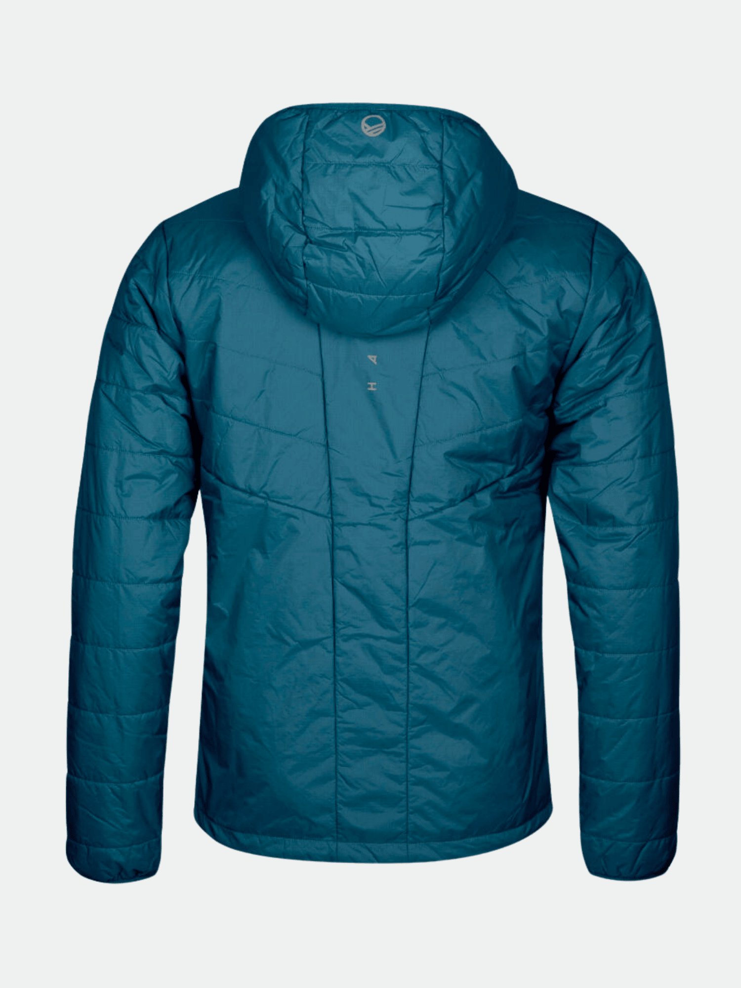 Halti Heatix PrimaLoft Jacket Men's in teal, shown from the back with visible stitching and a small logo near the hood.