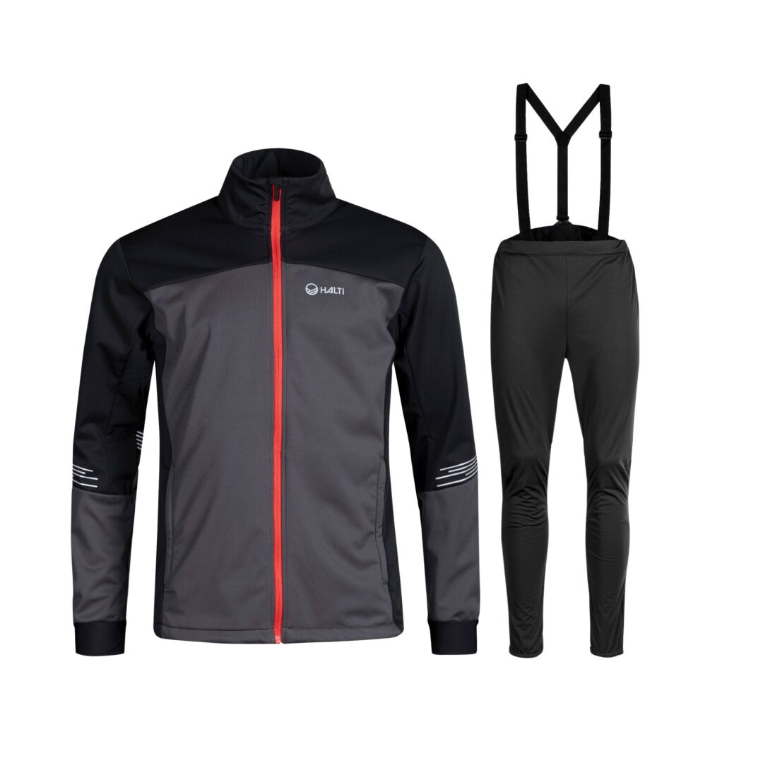 Halti Siide cross-country skiing suit men's grey / Halti Siide Langlaufanzug Herren grau / Halti Siide längdskiddräkt herrar grå / Halti Siide maastohiihtopuku miesten harmaa