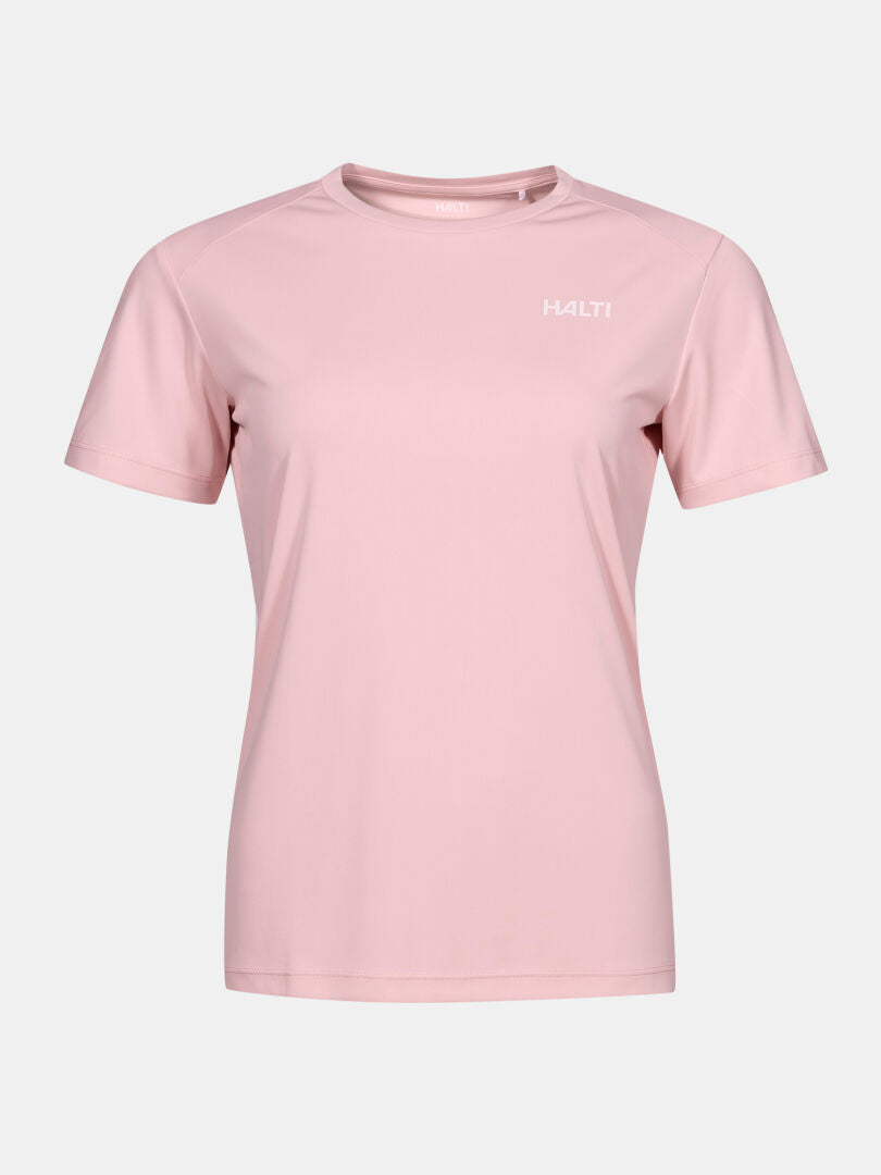 Lightweight, short-sleeved pink Technical T-shirt Women’s Plus with a round neckline and moisture management properties.
