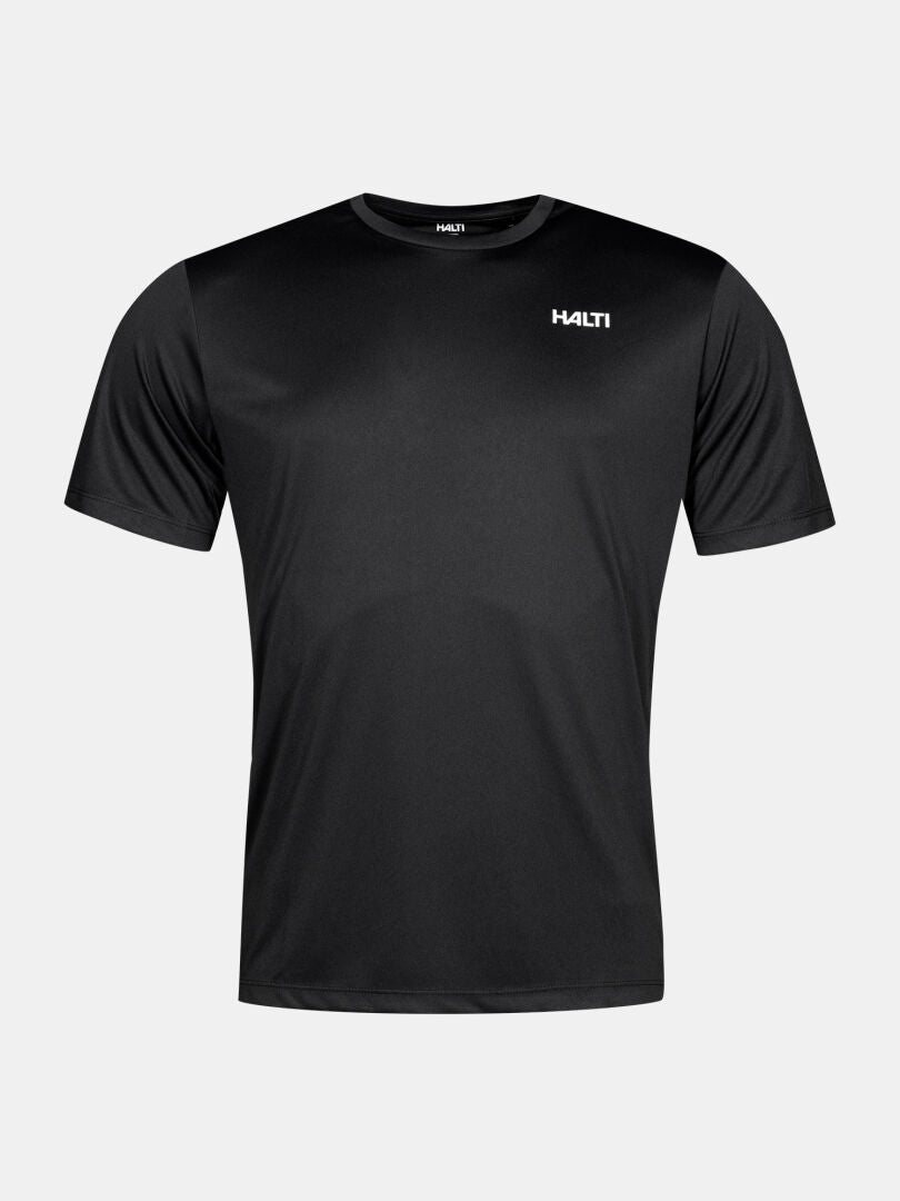 Black Halti Technical T-shirt Men’s with a small white logo on the chest.