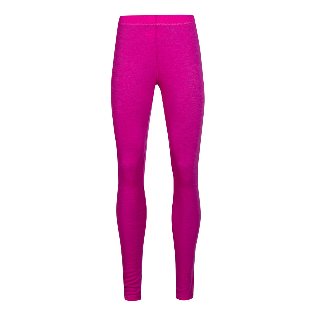 Halti Neva Merino Base Layer Set Women's in bright pink, full-length, shown from the front on a white background.