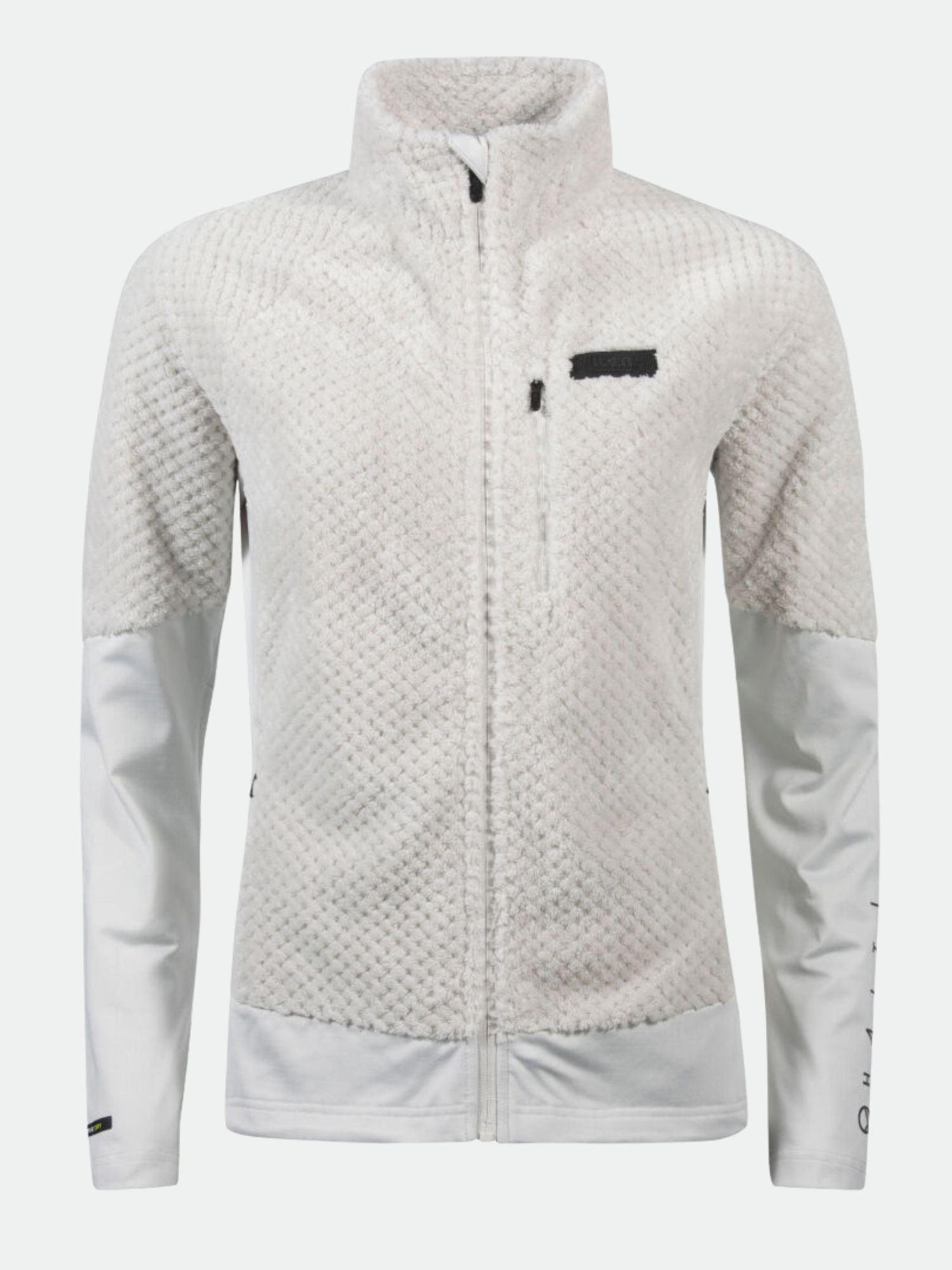 The Halti Forceful Women's Layer Jacket is a white fleece with textured front and smooth sides for versatile style.