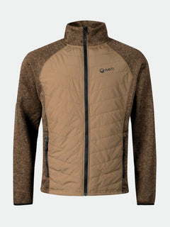 The Halti Streams Hybrid Layer Jacket Men’s features zippered pockets, a brown/tan color, and is perfect as an outdoor fleece.