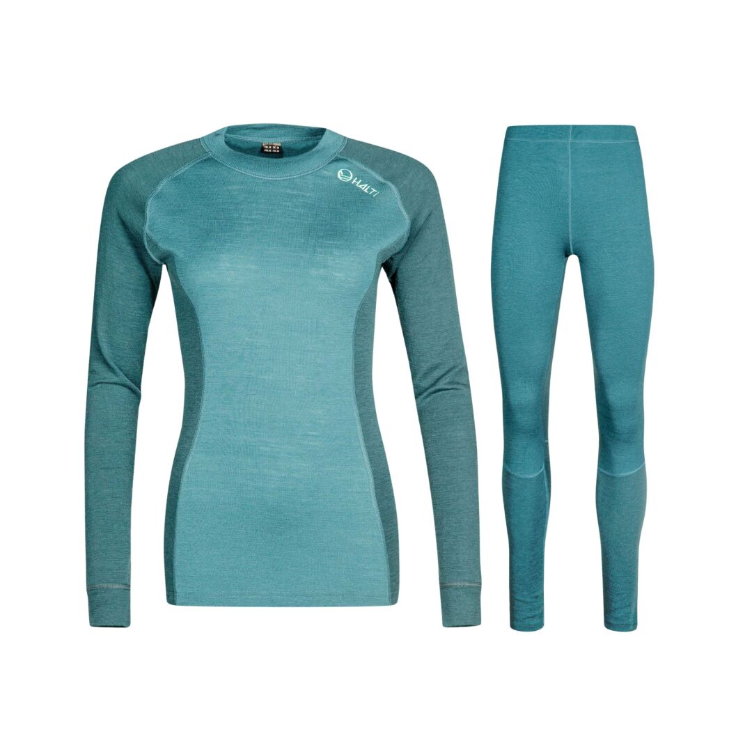 Halti Hossa Merinowool Baselayer Womens green / Hossa Merino aluskerrasto Naisten vihreä/ Hossa Merinoull Underställ Dam grön/ Hossa Unterwäsche Damen 