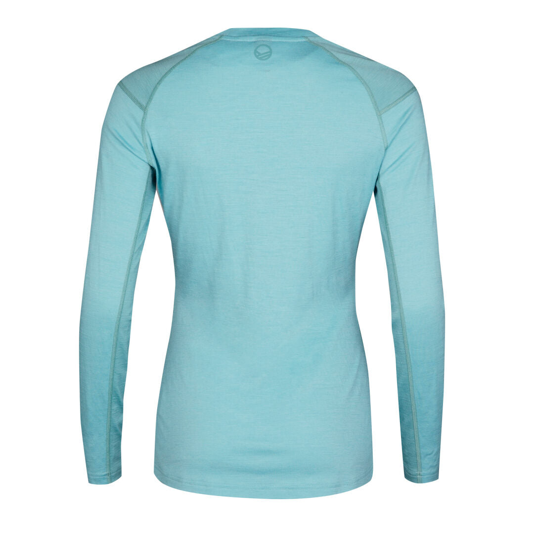 Halti Pihka merinovillakerrasto naisten sininen / Halti Pihka Women's Blue Merino Wool Base Layer / Halti Pihka Merinowolle-Unterwäsche Damen Blau / Halti Pihka merinoullunderställ dam blå