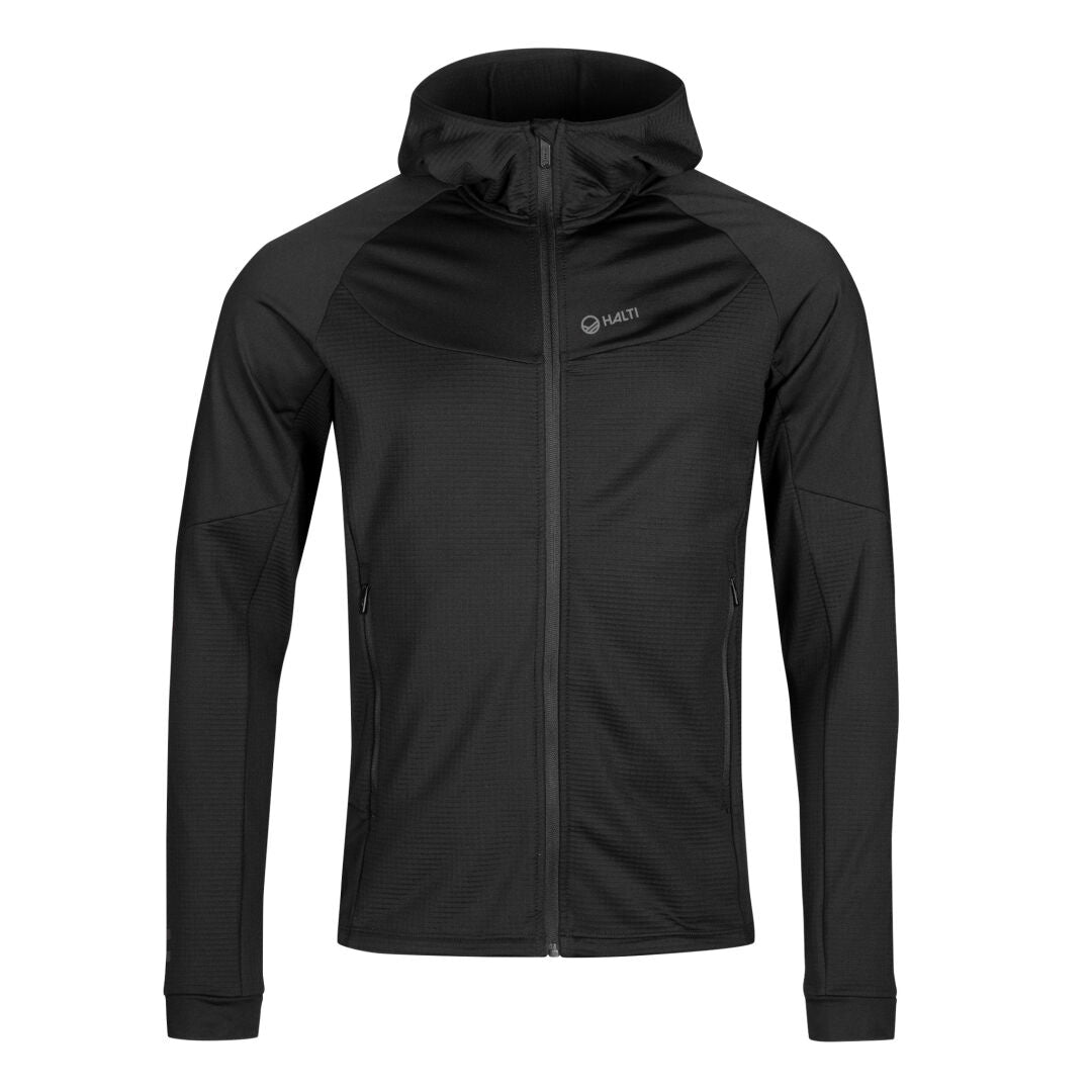 Halti HeatGrid men's technical midlayer jacket black / Halti HeatGrid technische Midlayer-Jacke für Herren  / Halti HeatGrid teknisk mellanlagersjacka för herrar svart / Halti HeatGrid miesten tekninen välikerrostakki musta