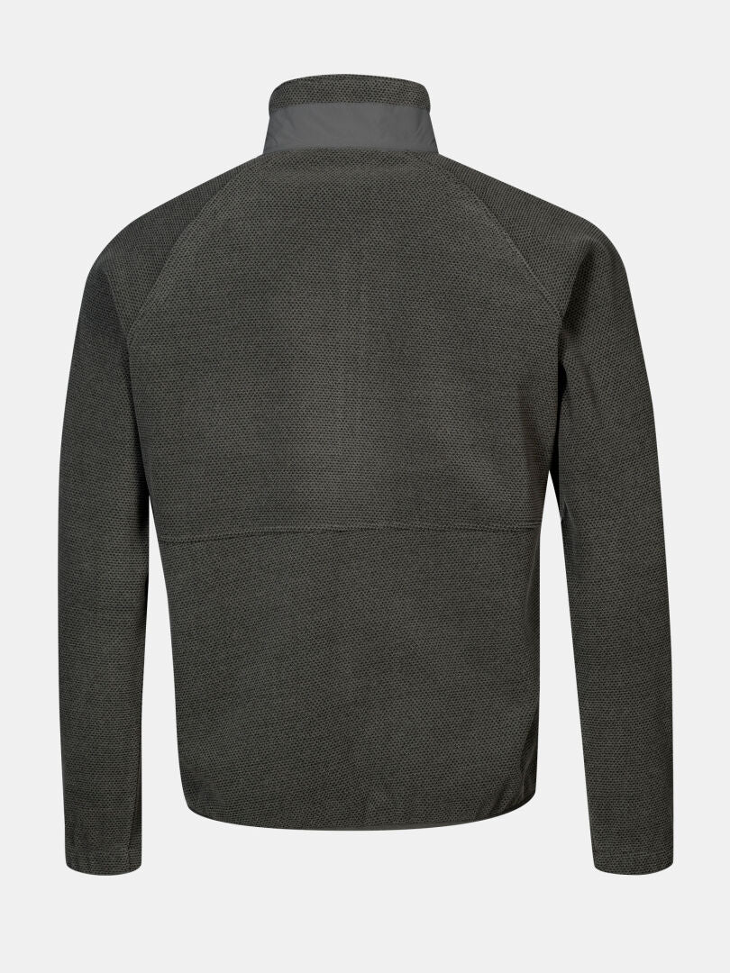 The Halti Soolo Layer Jacket Men's in dark gray, long sleeves, shown from the back on a plain light background.