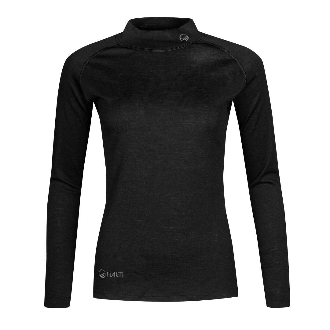 Halti Neva Merino 3/4 Baselayer Women's Black/ Neva Merino 3/4 Merino Kerrasto Naitsen Musta/ Neva Merion 3/4 Underställ Dam Scart / Neva Merion3/4 Unterwäsche Schwarz Damen