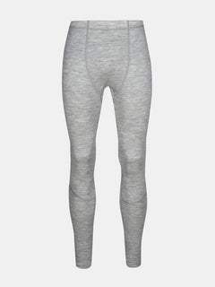Halti Hossa II Merino Base Layer Set Mens, light gray full-length leggings shown from the front on a white background.