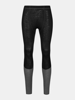 Halti Hossa II Merino Base Layer Set Mens in black and gray with visible stitching, shown on a white background.
