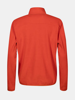 The Halti Rockmoon Fleece Jacket Womens Plus in orange is shown from the back on a light grey background.