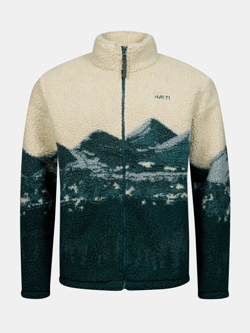Halti Tunturit Fleece Jacket Unisex—mountain design, ideal as a warm midlayer for cool-weather adventures.
