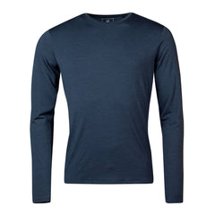 Tuntu Miesten Merino Pitkähihainen Paita - Sininen