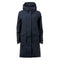 Halti Tokoi Women's long, waterproof Parka jacket - Kallio - Navy blue, Dark blue with black details - Front
